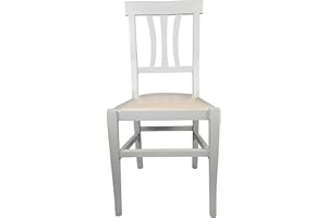 SEDAM SRL Sedia Arte Povera, qualità Top, Varie sedute e colorazioni (Laccata Bianca, Imbottita Beige)