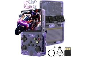 TEMOO R36S Console Portatile, Scheda TF Da 128G 17000+ Giochi Sistema Linux Open Source Retro Emulatore Con 10+ Emulatori, Doppio Joystick 3D, Schermo IPS Da 3,5 Pollici