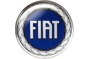 Fiat 21208 Adesivo 3D Ufficiale Logo Blu, in Poliuretano, Diam. 58 mm