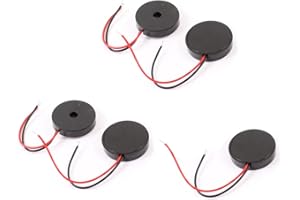 UXCELL sourcing map 5 Stücke DC 2-28 V 80dB Sound Elektronisch Passive Summer Alarm Schwarz 22x4,5mm de