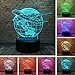 Produktbild 3D Kreative Mode Lampe Visuelle Erde Plan Flugzeuge Globus Erde Lichteffekt 7 Farben Änderungen Kind Kinder Tisch Schreibtisch Nachtlicht