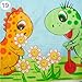 COTTON FITTED SHEET 70x140cm (in favorite fabric pattern/ design) - Dino Green