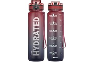 ‎SAHARA SAILOR Sahara Sailor Water Bottle, Sports Water Bottle, (BPA-Free Tritan) 1L/500 ml/750 ml, Leak-Proof Sports Water Bottle, Sports Bottle for Bike, Camping, Yoga, Gym (1 Bottle)