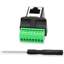 Adaptateur De Montage Panneau RJ45 Femelle Vers Bornes à Vis - 2 Pièces, Débit Jusqu'à 1000 Mbps - Pour DVR, Ordinateurs, Réseau - 4