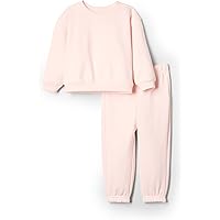 Ensemble 2 Pièces Bébé Unisexe 100% Coton - T-shirt Manches Longues + Pantalon à Poches