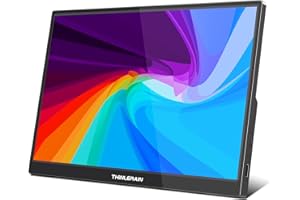 Thinlerain Monitor Portátil 14 Pulgadas con Pantalla IPS FHD 1920x1200, Monitor USB C y HDMI, Segundo Monitor (Altavoces Integrados y Soporte) Monitor Externo para PC Teléfono