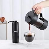 Wiforte Black French Press 420 ML &ndash; Heat Resistant Coffee Brewing Press, Thin Filter, Manual Operation, For Home and Office