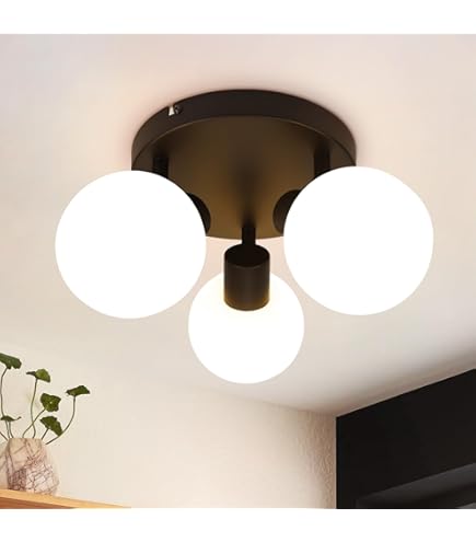 CBJKTX 3-Light Hangende Plafondlamp I Vintage Plafondlamp E27 Zwart en Goud met 3 Spots Moderne Industriële Kroonluchter Plafondspots voor Eetkamer Keuken Gang Woonkamer Bar Restaurant