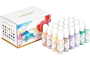 Colorant Résine époxy 24 couleurs - Pigment Résine Opaque Liquide pour Coloration de Résine, Fabrication Artisanale - Colorant de époxy pour Peinture, Artisanat - 10ml Chacun
