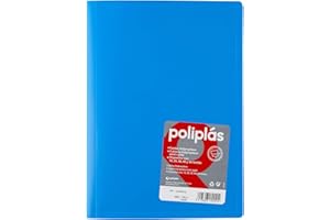 Grafoplas I Carpeta con Fundas Plastico I 30 Fundas Transparentes I Tamaño Din A4 Azul Cielo I Serie Poliplas Opaco I Fabricados en España I Tapas Flexibles I Gran Capacidad de Almacenaje
