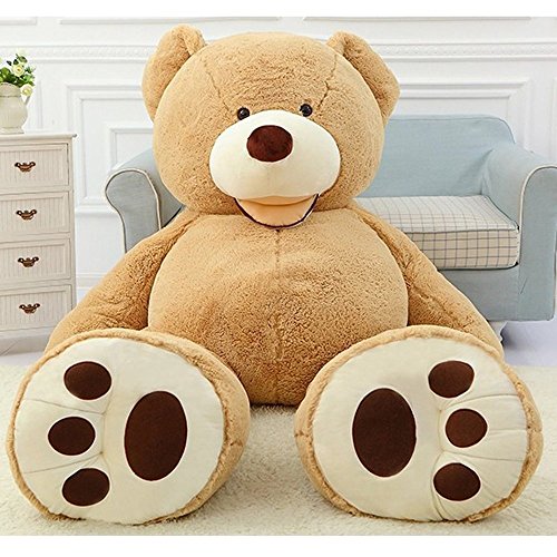 YunNasi 250 cm /8.2 Feet Super Big Huge Giant Titanic Cudly Plush Bear Stuffed Doll Toy Children and Girl Friend Gift Light Brown.