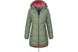 Sublevel Damen Jacke Steppmantel LSL-412 mit gefütterter Kapuze