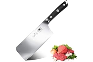 SHAN ZU nóż, tasak chiński, nóż rzeźnika, ze stali wysokowęglowej, nóż do mięsa ze stali nierdzewnej, seria klasyczna