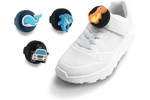 DINGFEIYU [ 4 Piezas ] Airtag Soporte para Cordones de Zapatos para Niños, Funda Protectora Impermeable para Airtag Funda de Silicona Oculta de Rastreador GPS para Zapatos de Niños (C Negro)