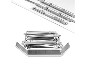 XAVSWRDE 50 Packs Filing Strip Fastener Filing Clip 80 mm Acco Fasteners Office Metal Filing Paper Fastener Clips Premium Prong Fastener Storage for Standard 2-Hole Punch, 50mm Capacity