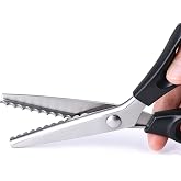 Hui Tong Zig Zag Scissors Sharp and Sharp Serrated Sewing Scissors, Serrated and Scalloped Total of 6 Models (Festoon 7mm)