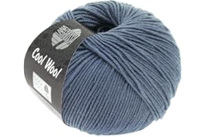 ‎LANA GROSSA LANA GROSSA Cool Wool Uni | Extrafeine Merinowolle waschmaschinenfest und filzfrei | Handstrickgarn aus 100% Schurwolle (Merino extrafein) | 50g Wolle zum Stricken & Häkeln | 160m Garn FB 2037