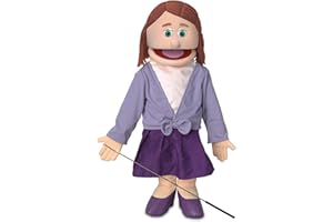 SILLY PUPPETS Sarah, Peach Mum/Teacher, Full Body, Ventriloquist Style Puppet, 65cm