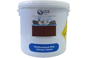 SUDS-ONLINE Quality Multifunctional Large Chlorine Tablets 200g SWIMMING POOL (5KG)