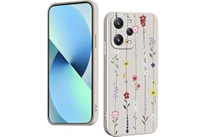 YUXING Funda Xiaomi Redmi 12 4G Silicona - Moda Lindo Patrón Diseño Delgado Carcasa, Antichoque, Antideslizante, Elegante, Protección Totaly Resistente (Flower,White)
