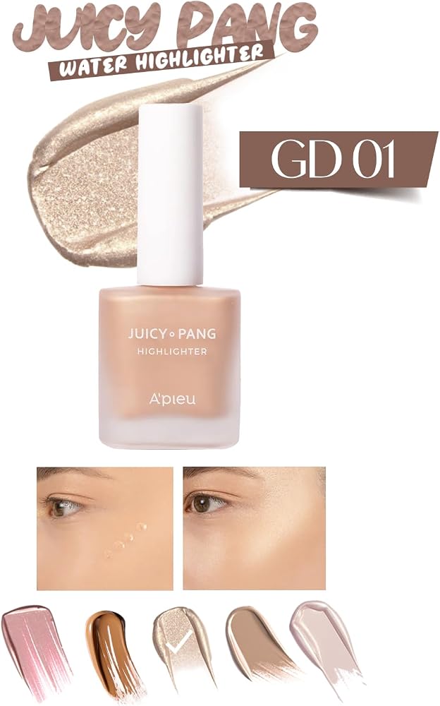 MISSHA Şampanya Tonlu Likit Aydınlatıcı –Parlak Görünüm Sunan Apieu Juicy Pang Highlighter Champaigne(GD01)