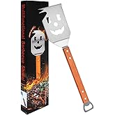 7 in 1 Multifunction BBQ Tool, BBQ Spatula for Outdoor Grill, Extra Long Grill Accessories Stainless Steel, Wooden Handle Bar