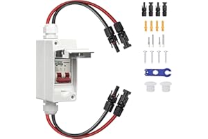 AIFIZO Leitungsschutzschalter PV DC Trennschalter PV Anlage 2P 32A DC500V mit Kabel IP65 wasserdicht DC Schutzschalter Für Solar Anlage Modell DZ47X