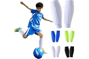 Shyllin 1 Par de Espinilleras Fútbol Niño, Transpirables y Antigolpes para Niños y Niñas, Ideales para Fútbol, Baloncesto, Ciclismo y Senderismo