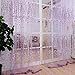 1M*2M Romantic Curtains Voile Tulle Flower Door Valances Panel Window Balcony for Home Decor (Purple)
