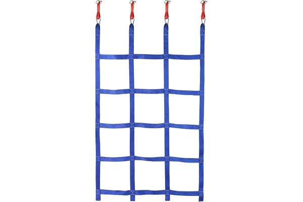 ALPIDEX Enfants Ninja Slackline 15 m Obstacles Parcous Set Nœuds Echelle Corde Balançoire Échelle Escalade Accessoires Extensible Warrior Course Jardin