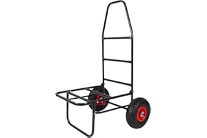 ‎ARAPAIMA FISHING EQUIPMENT Sackkarre Trolley mit Luftbereifung - Klappbarer Transportwagen für Angler, Camping & Garten - Faltbar, stabil & belastbar bis 100 kg - OneSize - Schwarz