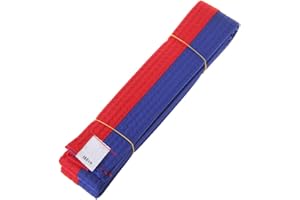 LLLucky Cintura Taekwondo Professionale Karate Judo Cintura Sportiva a Doppia Fascia per Arti Marziali 1,8 m / 2,8 m Cintura Rossa Blu