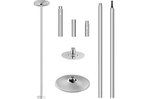 TLGREEN Barre de Pôle Dance, Professionnelle 45 mm Hauteur Réglable 235 cm à 274 cm, Statique et Rotation, Ensemble de bâtons de Danse Amovibles, pour entraînement de Club, fête, pub, Maison