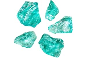 Bunte-Gartenwelt Glasbrocken Gartendekoration Glasstein Glasbruch türkis Glass Stone 40-80mm Glasdeko Außendeko (20)