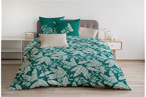 Home Linge Passion - Manaus Bettwäsche, 100% Baumwolle, Grün, 240 x 260 cm