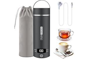 ‎BINDOKUN Elektrischer Reisewasserkocher Klein 500ML, Kleiner Wasserkocher Reise Schnelles Kochwasser Mini -Wasserkocher tragbar 316 Edelstahl, automatisches Schließen, For Tee, Kaffee, Babymilch (Dunkelgrau)
