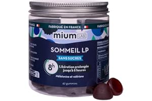 MIUM LAB GUMMIES EXPERTISE Mium Lab - Sommeil breveté 8h à libération prolongée - Anti-réveils nocturnes & Endormissement - Mélatonine brevetée - Cure 21 jours - Gummies Sans Sucres - Fabriqué en France