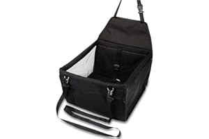OUTLETISSIMO® Transportín negro para perros y gatos, coche Box y funda de asiento para mascotas, perro o gato, 40 x 32 x 24 cm