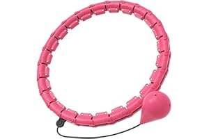 MEBIUSYHC Smart Hula Ring Hoops, Weighted Hula Hoop for Adults, 24 Knots Detachable & Size Adjustable Smart Hoola Hoop with Auto Rotation and 360-degree Massage, Thin Waist Exercise