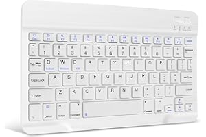 XIWMIX Ultra-Slim Wireless Bluetooth Keyboard - Universal Rechargeable Portable Silent Keyboard for iPad Air/iPad Pro/iPad 10th/iPad 10.2/iPad Mini/Samsung Tablets & Other iOS Android Windows Devices