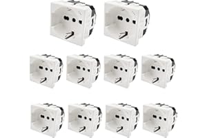 10 Pezzi Compatibile con Matix Presa Schuko 2P+T 16A 250V ANMECS (10)