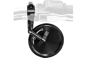 Evermotor CNC-motorcykelspegel, E24 godkända motorcykelspeglar, runda för skotrar, ATVs, mopeder, fyrhjulingar, mopeder, mope