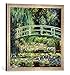 Produktbild Gerahmtes Bild von Claude Monet Le Bassin aux Nymphéas, Kunstdruck im hochwertigen handgefertigten Bilder-Rahmen, 50x50 cm, Silber raya