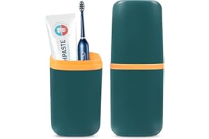 KufaerBeam Refined Travel Toothbrush Cup Case, Multifunctional Storage Toothbrush and Toothpaste Mouthwash Cup, Portable PP Seal Travel Toothbrush Holder for Home School Camping Business Trip Bathroom