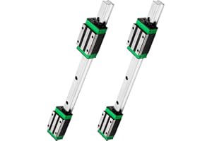 iMetrx HGR20 Linear Guide Rail Kit - 2 Pcs 200mm Rails + 4 Pcs HGH20CA Bearing Blocks High Precision, Anti-Rust for 3D Printers, CNC Routers, Lathes & DIY Automated Machines