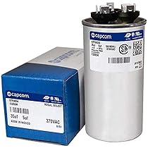 リサリサ GE Genteq Capacitor Dual Run Round 35/5 uf MFD 370 Volt VAC