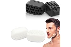 MEETTIKEY 4 Pièces Muscler Machoire, Jawliner Entraîneur Dispositif De Renforcement du Cou Outil de Mastication du Visage du Cou pour Renforcer et Resserrer la Mâchoire et Le Cou Femmes Hommes