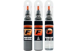 F FIRANTO FIRANTO Kit de Pintura de Retoque Coche para Audi LS9R Gletscherweiss, Set de Reparación de Rayones y Arañazos Incluye 15 ml Bolígrafo para Retocar Pintura Coche, Primer y Barniz