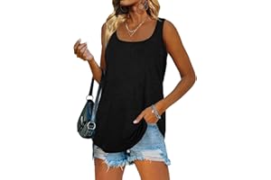 QINFEN YUNDOU Base Canottiere Canotta da Donna vestibilità Casual Canotta Top Casual Canottiera per Donna