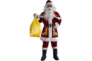 MYSTELLA Santa Claus-Erwachsenenkostüm für Weihnachten Weihnachtsmann Kostüm Herren komplett Deluxe Nikolauskostüm Kostüm für Nikolaus Herren & Männer